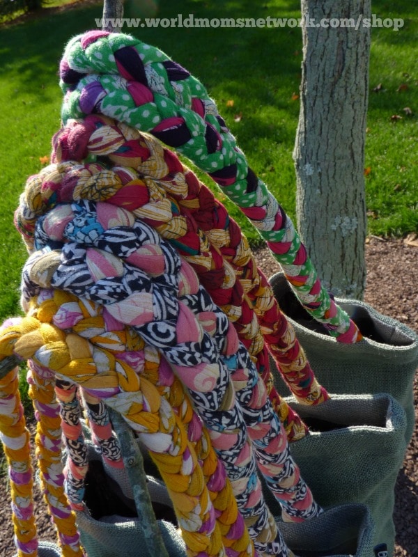Gorgeous Braided Repurposed Sari Handles -- each bag is unique!