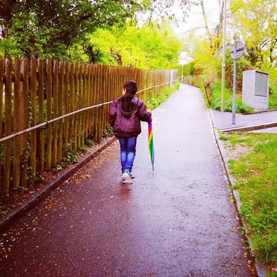 Culture soaking the lonely, rainy streets...