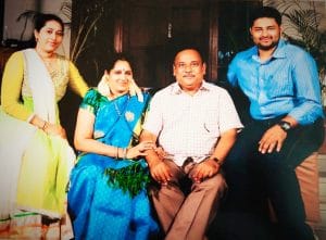 Lalitha Sai and her family after 25 years of marriage