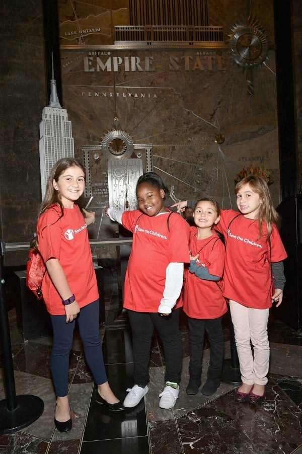 From L-R: Save the Children girl power: Kate, Miracle, Colette and Antonella. 